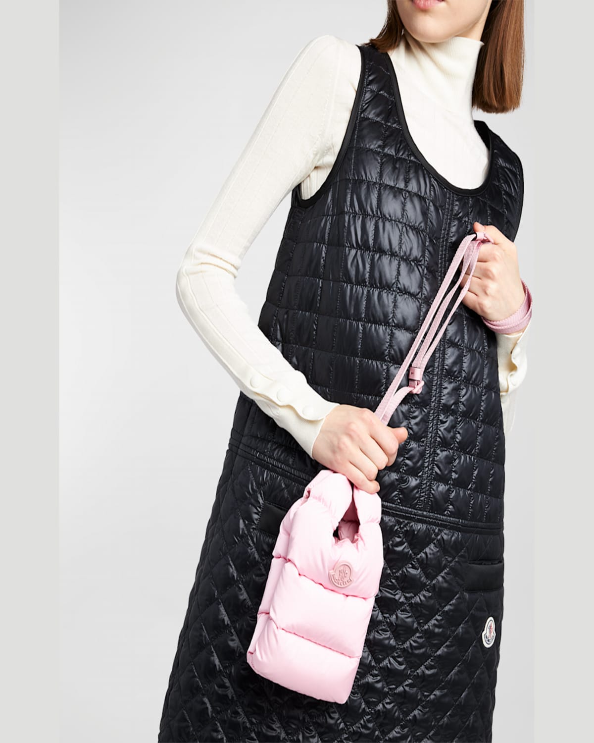 Moncler Legere Small Crossbody Bag In Medium Pink