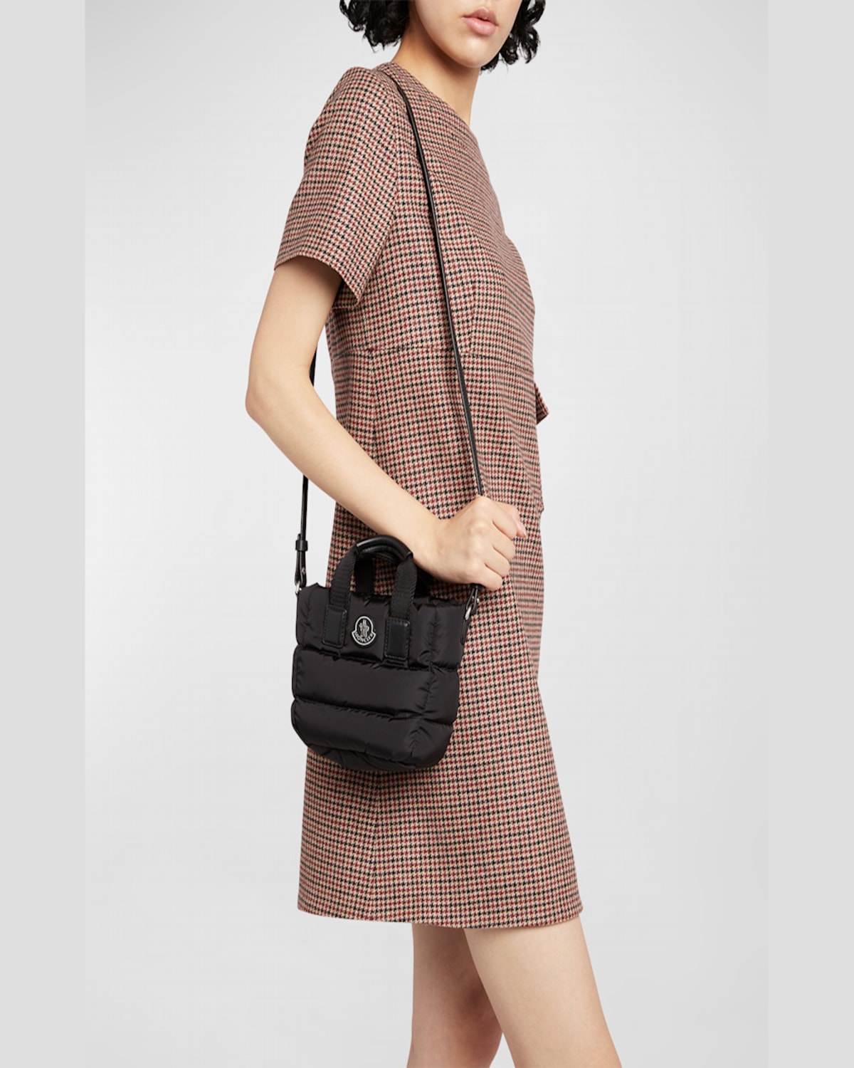 Moncler Micro Caradoc Water Repellent Tote In Black In Black