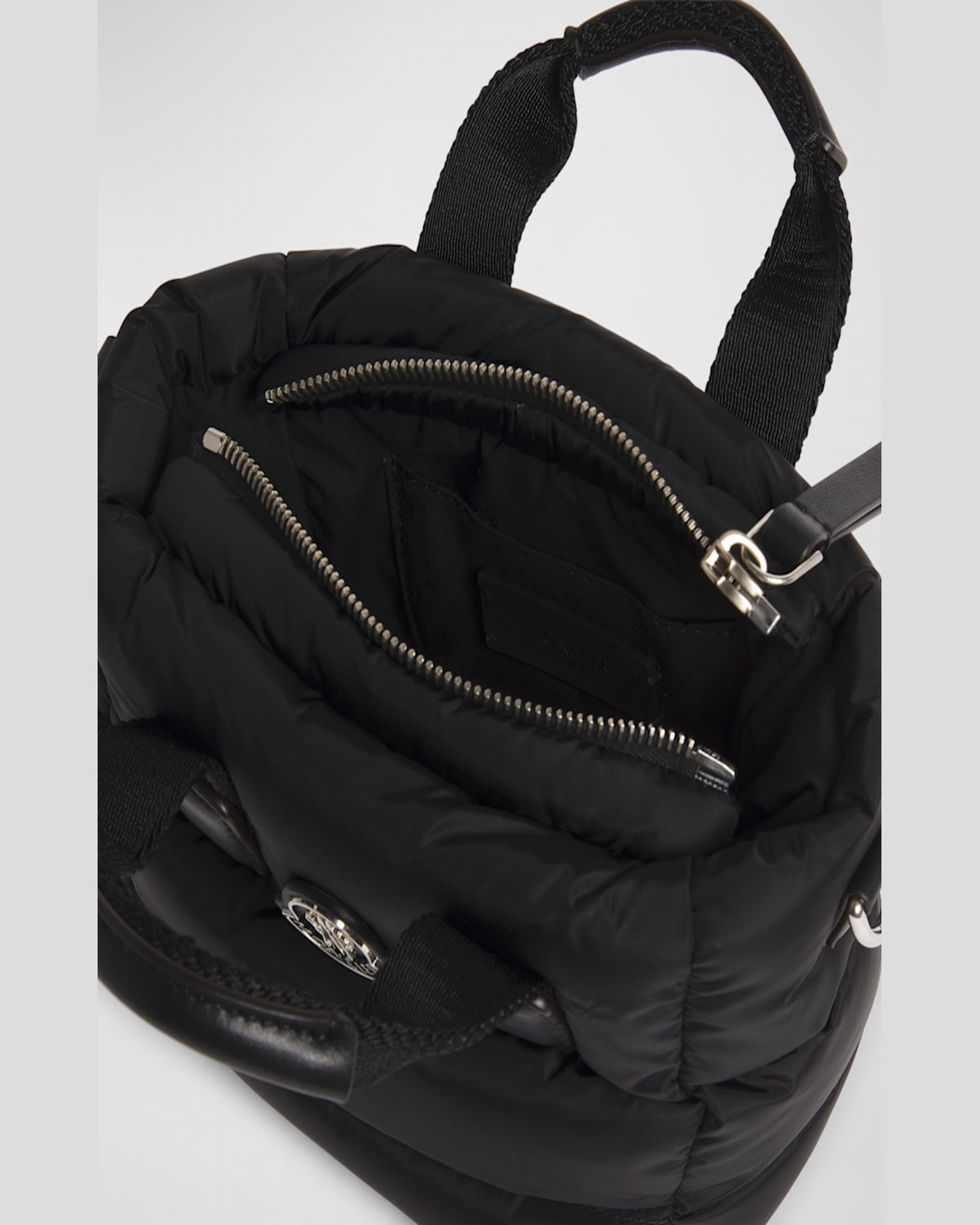 Moncler Micro Caradoc Water Repellent Tote In Black In Black