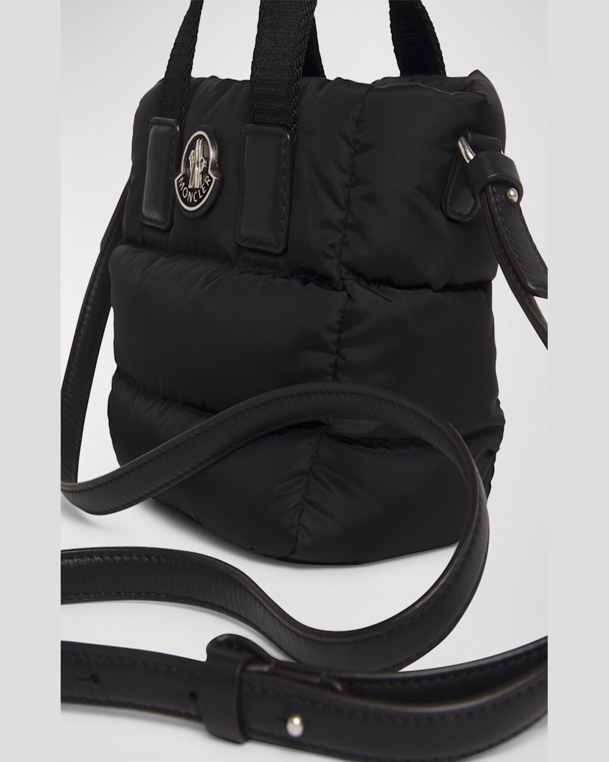 Moncler Micro Caradoc Water Repellent Tote In Black In Black