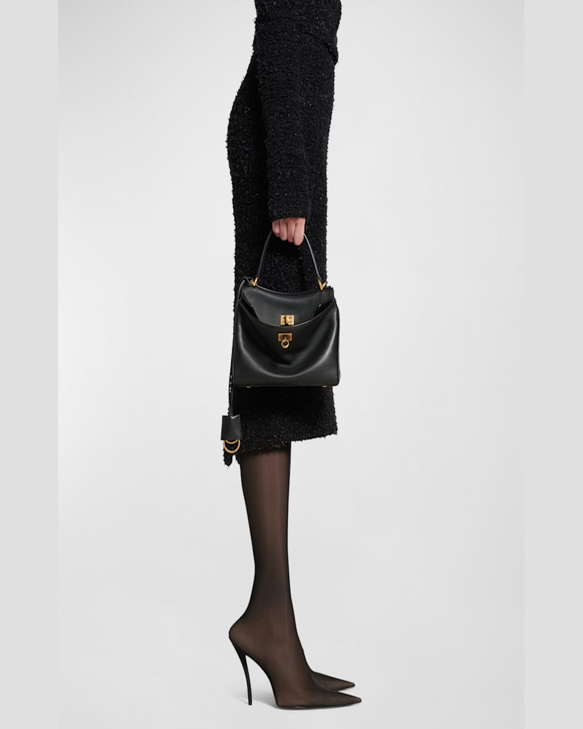 Balenciaga Rodeo Mini Calfskin Shoulder Bag In 2621 Latte