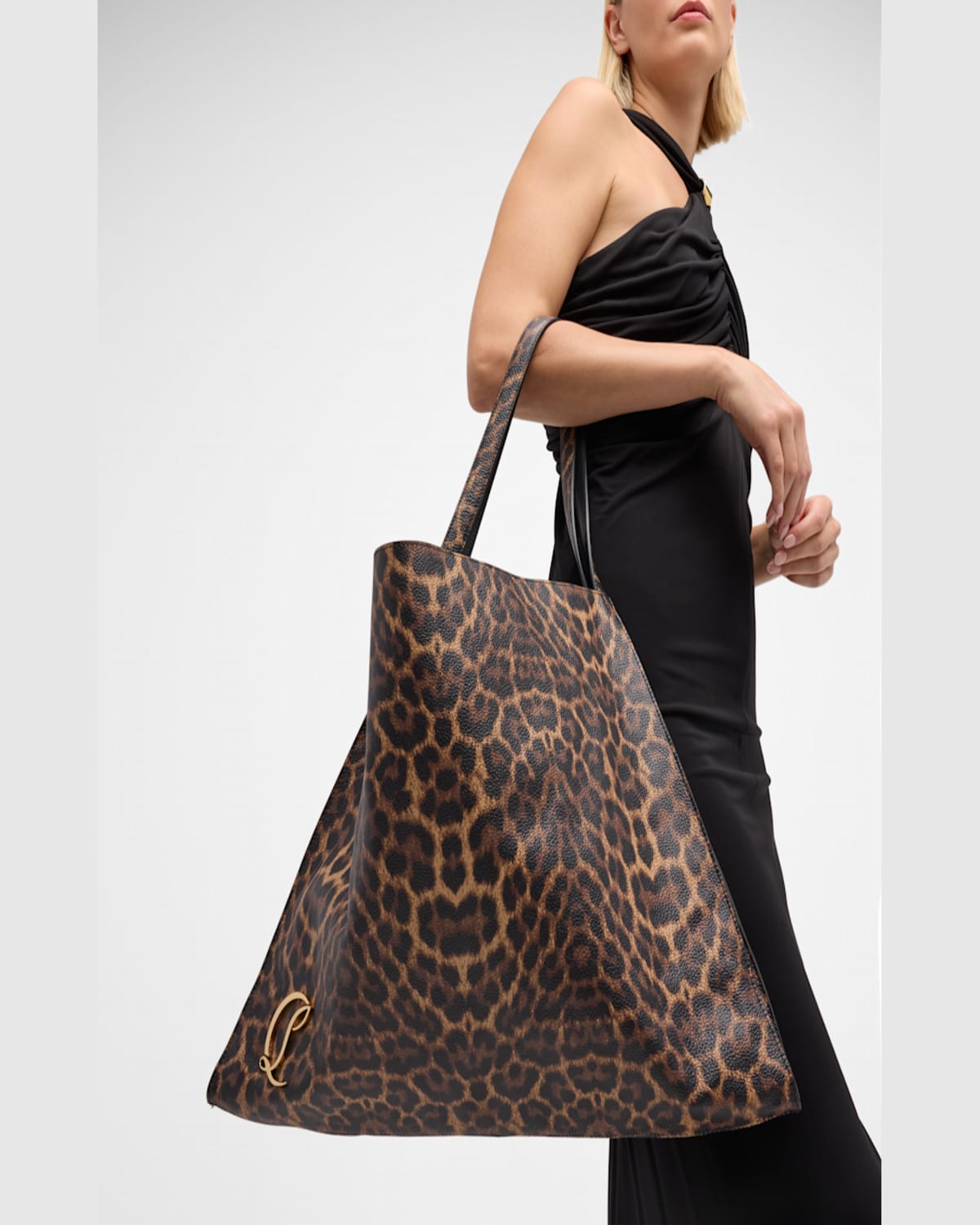 Christian Louboutin Le 54 Leopard-print Leather Tote Bag In Leopard
