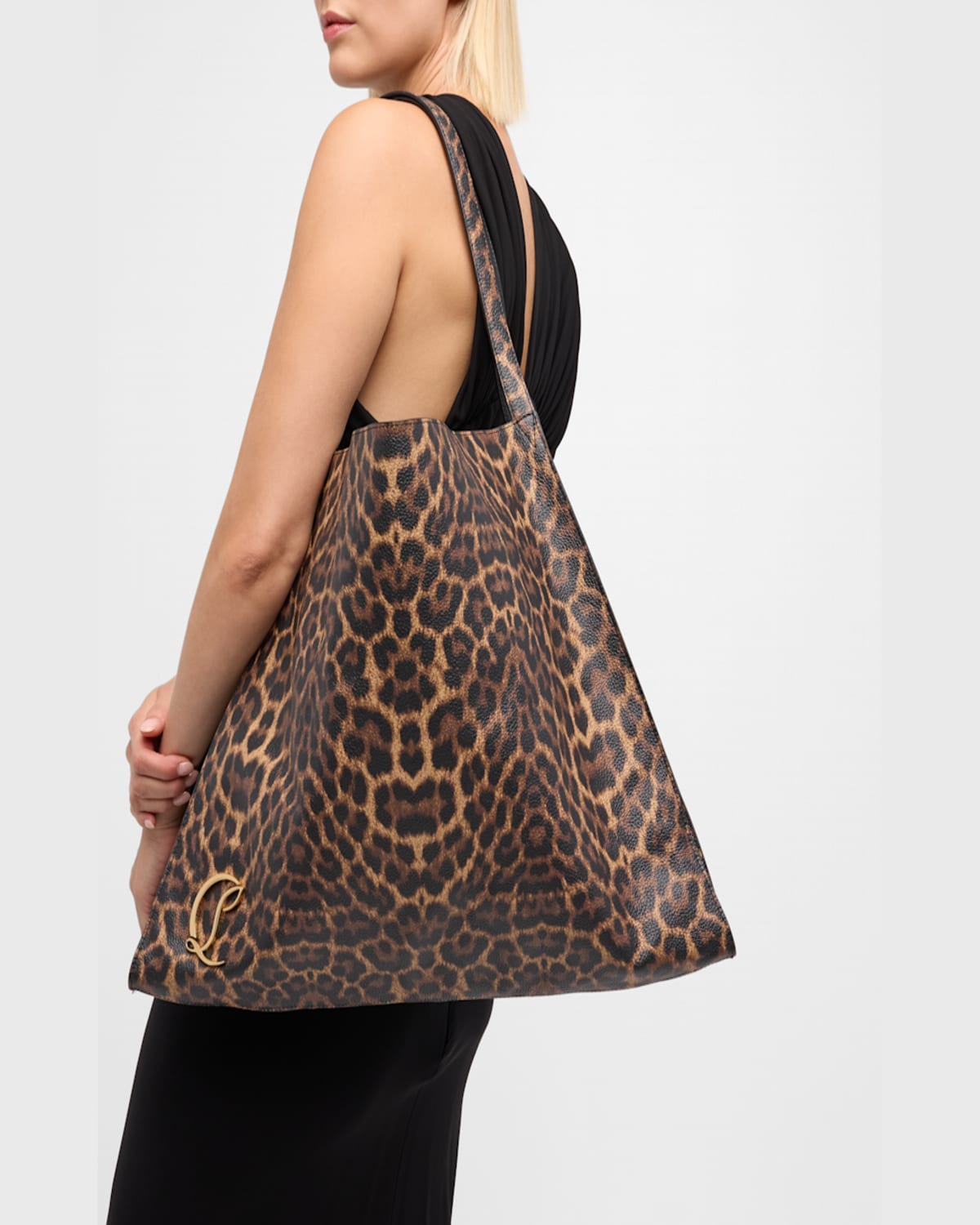 Christian Louboutin Le 54 Leopard-print Leather Tote Bag In Leopard