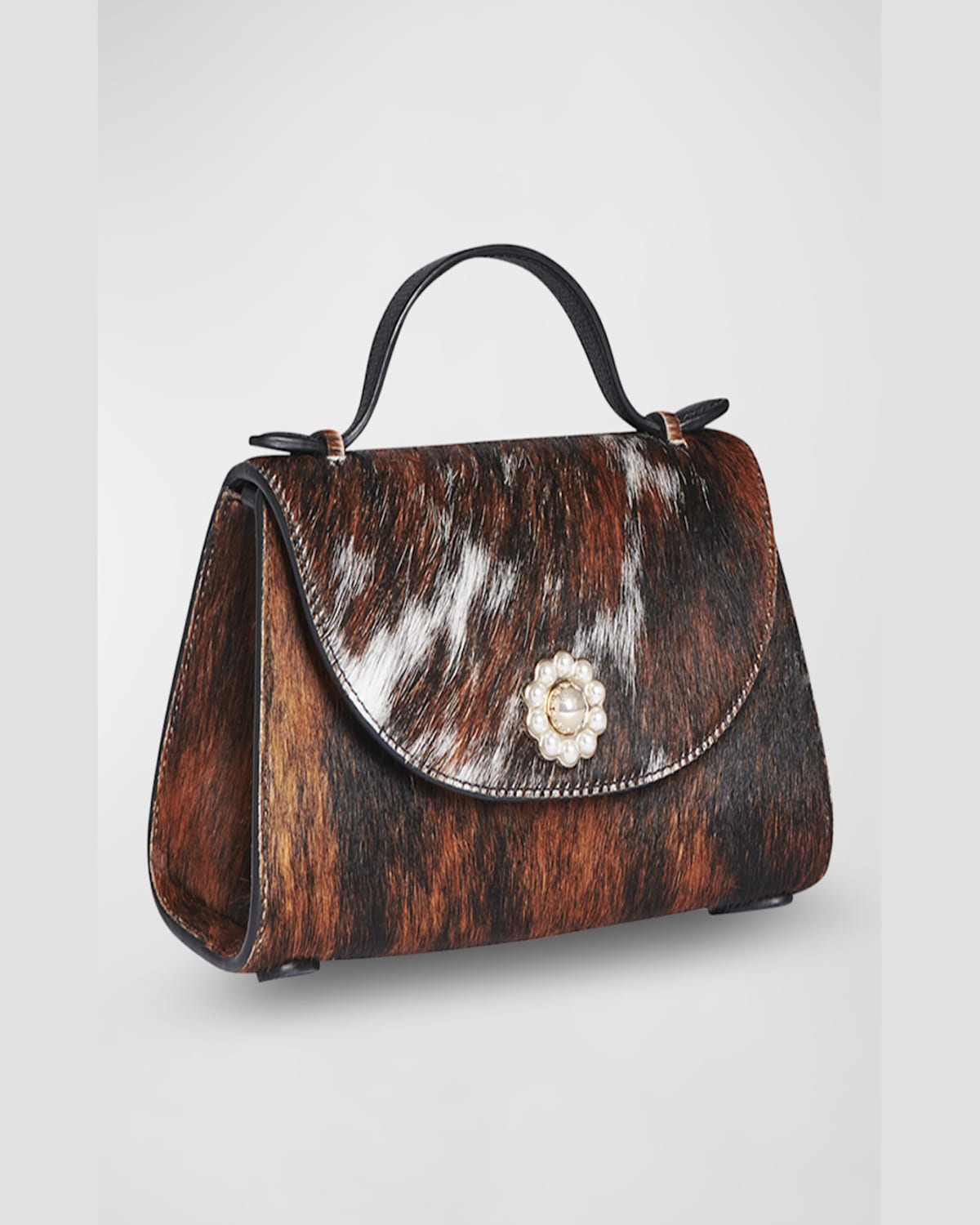 Simone Rocha Valentine Calf Hair Pochette Crossbody Bag In Natural