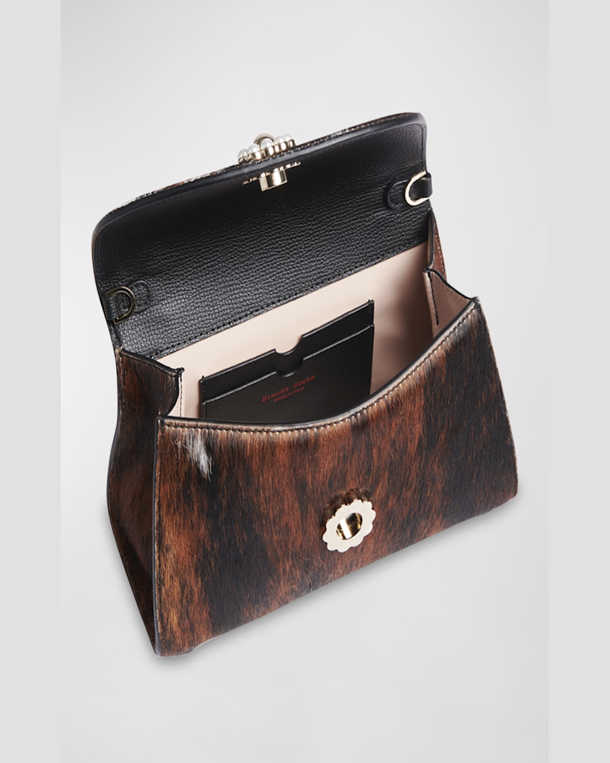 Simone Rocha Valentine Calf Hair Pochette Crossbody Bag In Natural