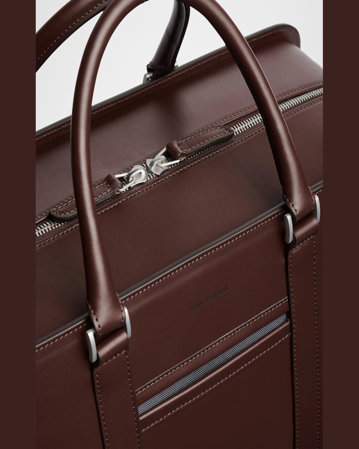 Carl Friedrik Palissy Leather Weekend Bag In Chocolate