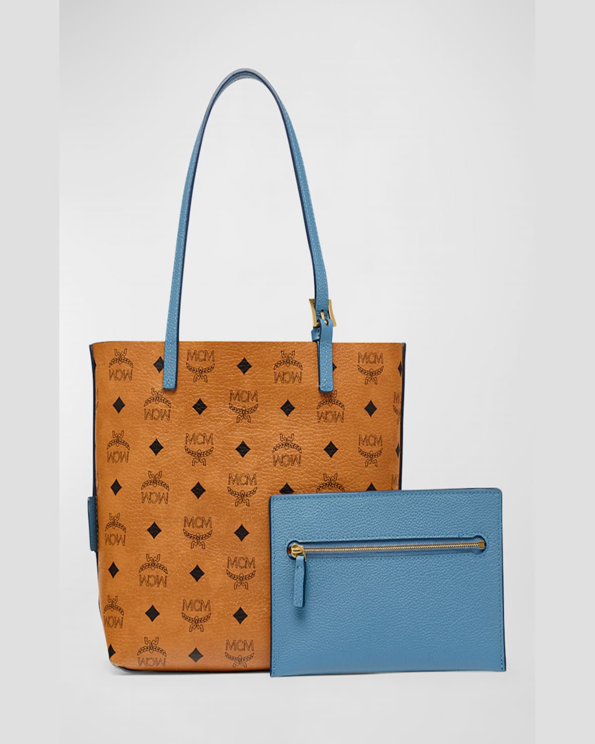 Mcm Himmel Reversible Visetos Monogram Tote Bag