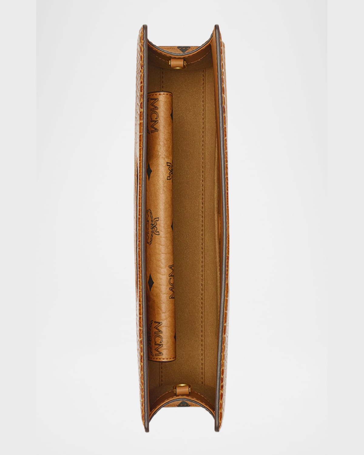 Mcm Diamond Visetos Monogram Crossbody Bag In Cognac