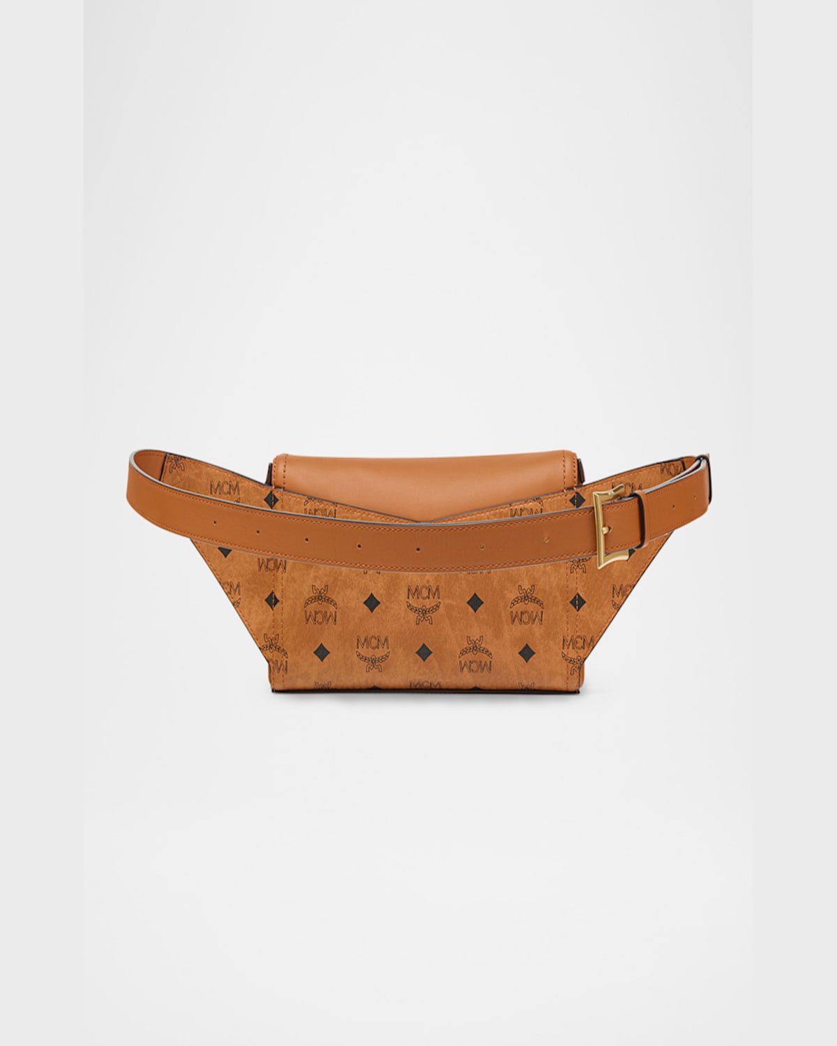 Mcm Small 3d Diamond Visetos Belt Bag In Brown