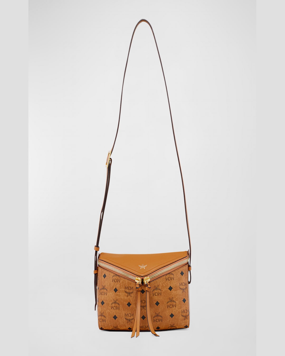 Mcm Small 3d Diamond Visetos Belt Bag In Brown