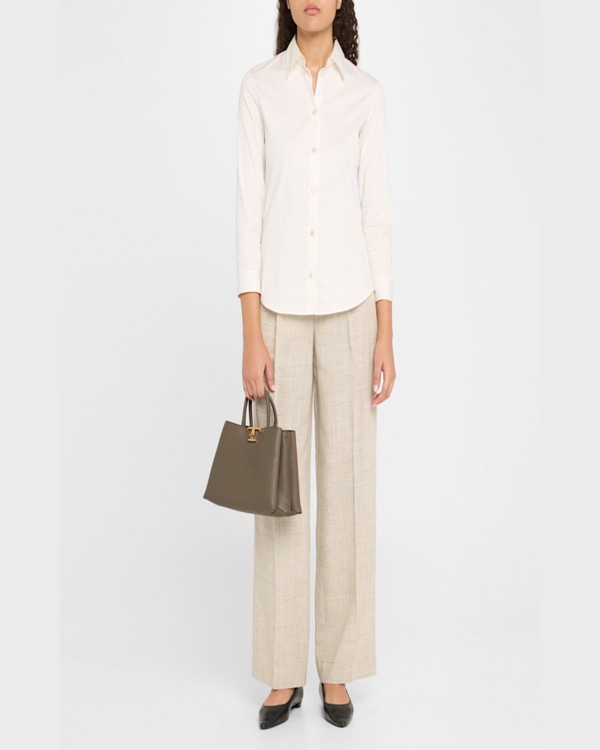 Tod's Calf Leather Top-handle Bag In Tortora Scuro