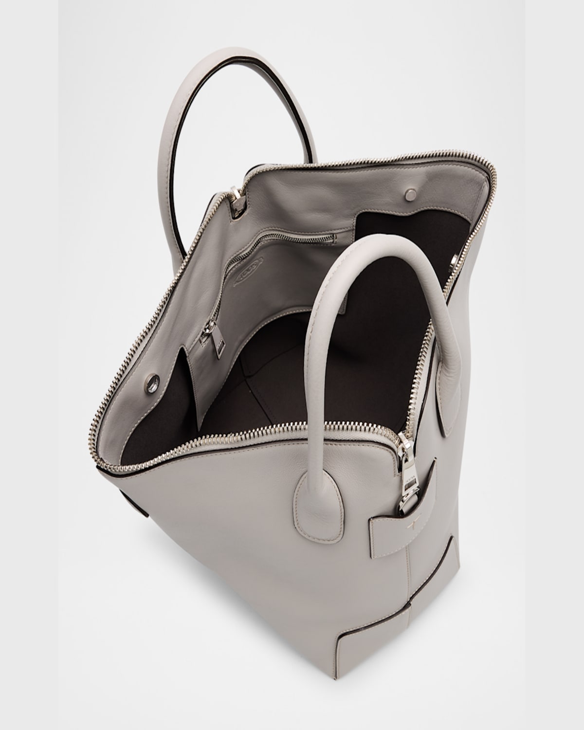 Tod's Di Calf Leather Shoulder Bag In Gabbiano