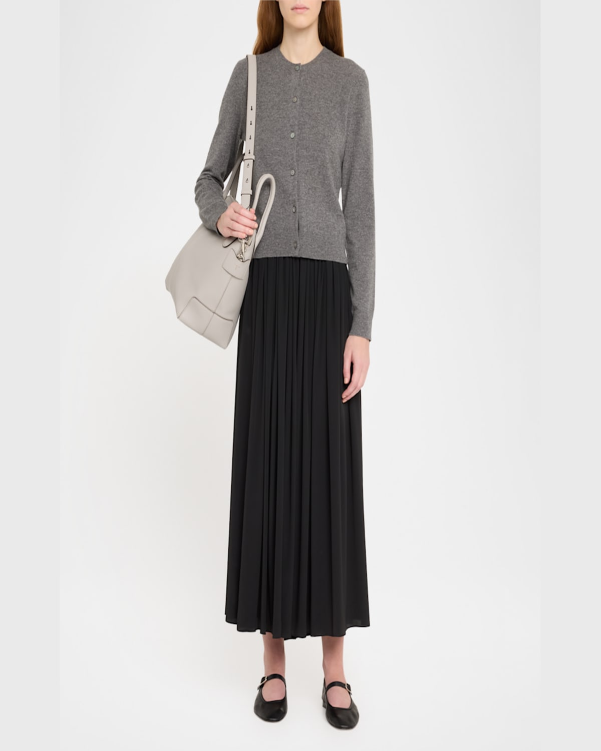 Tod's Di Calf Leather Shoulder Bag In Gabbiano