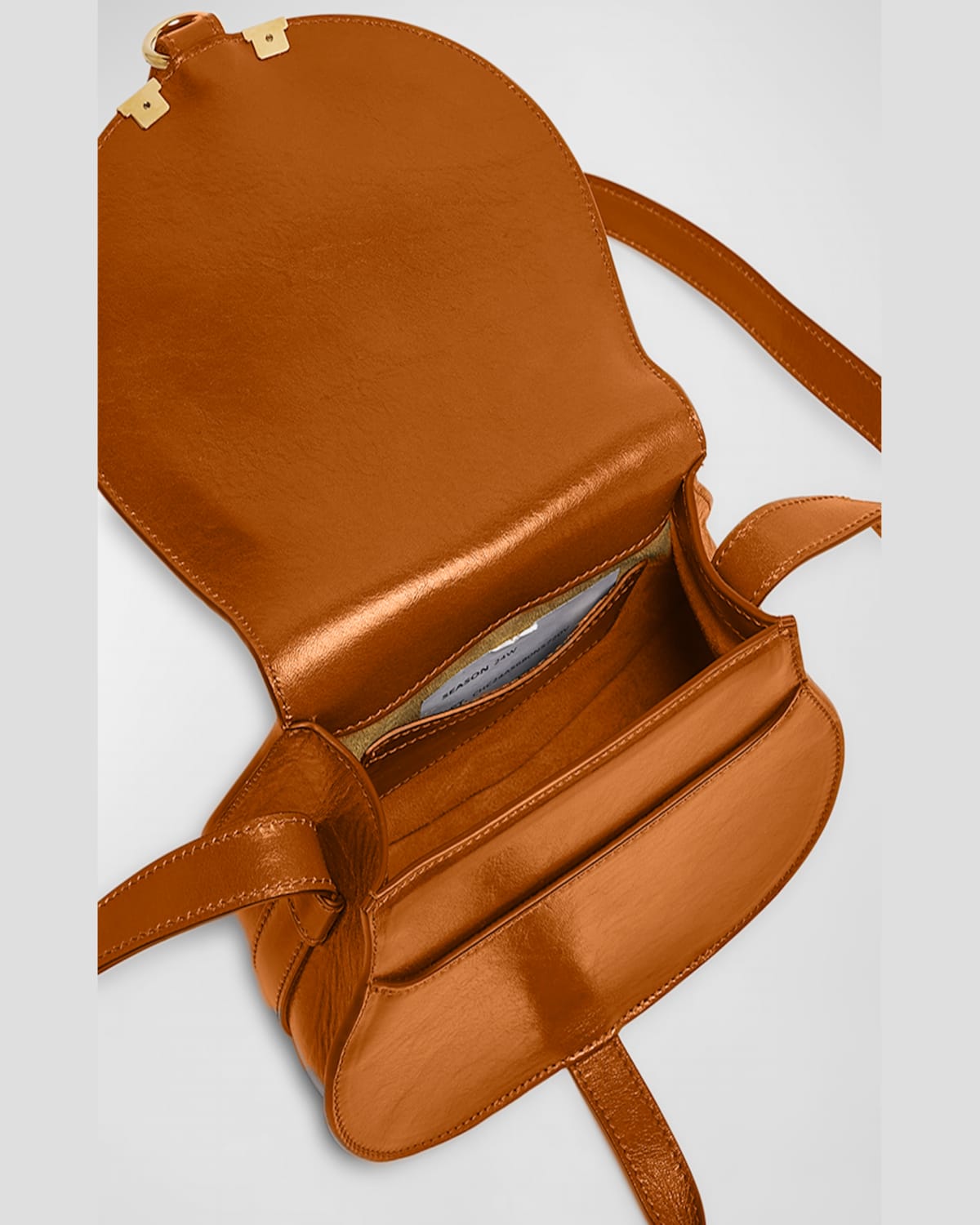 Chloé Marcie Small Crossbody Bag In Shiny Calfskin In Flannel Grey