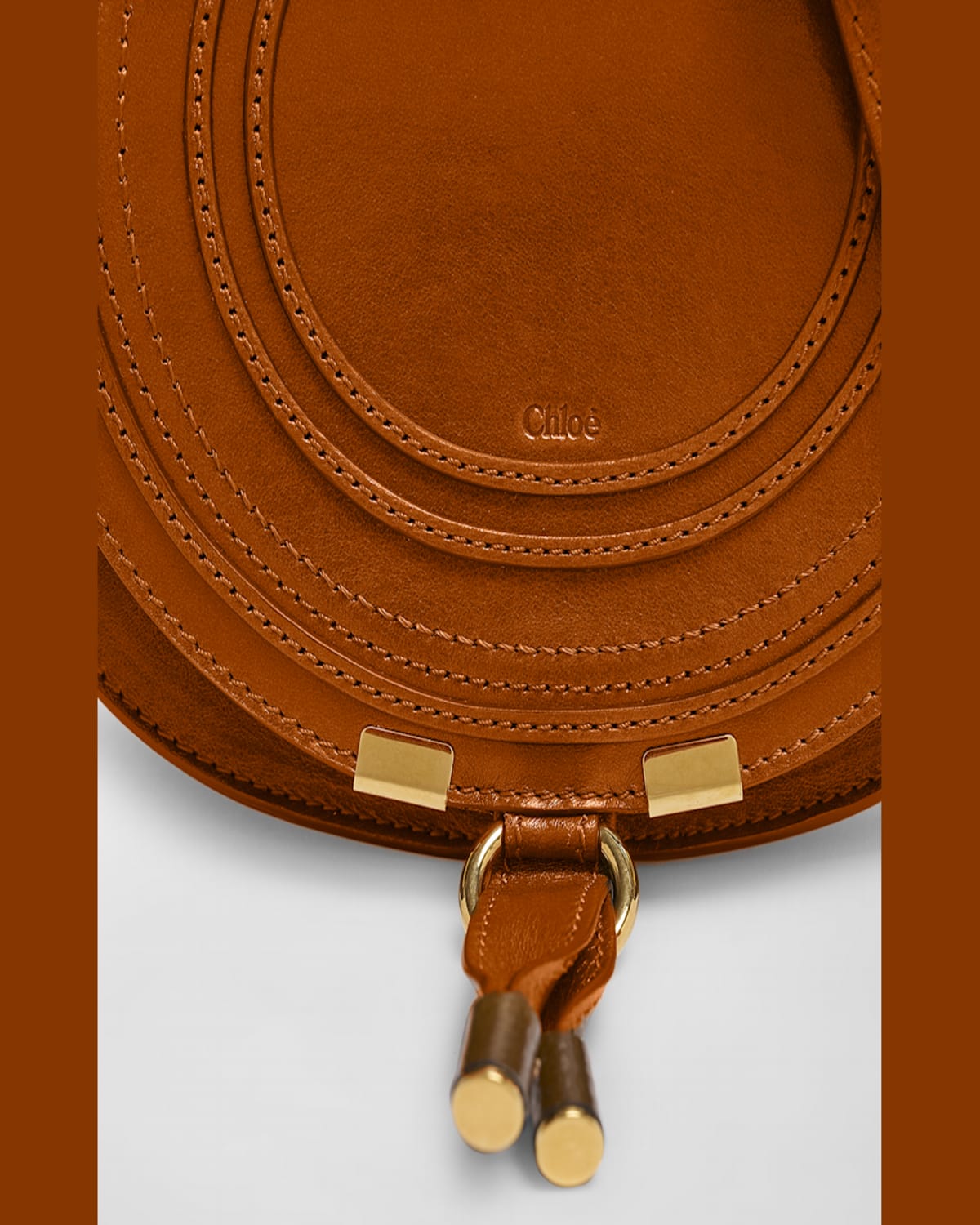 Chloé Marcie Small Crossbody Bag In Shiny Calfskin In Flannel Grey
