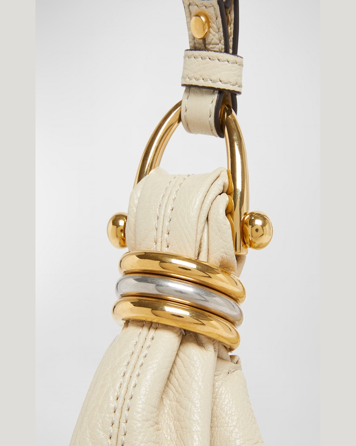 Chloé Bracelet Bag Mini In Shiny Grained Calfskin In Vegetal Beige
