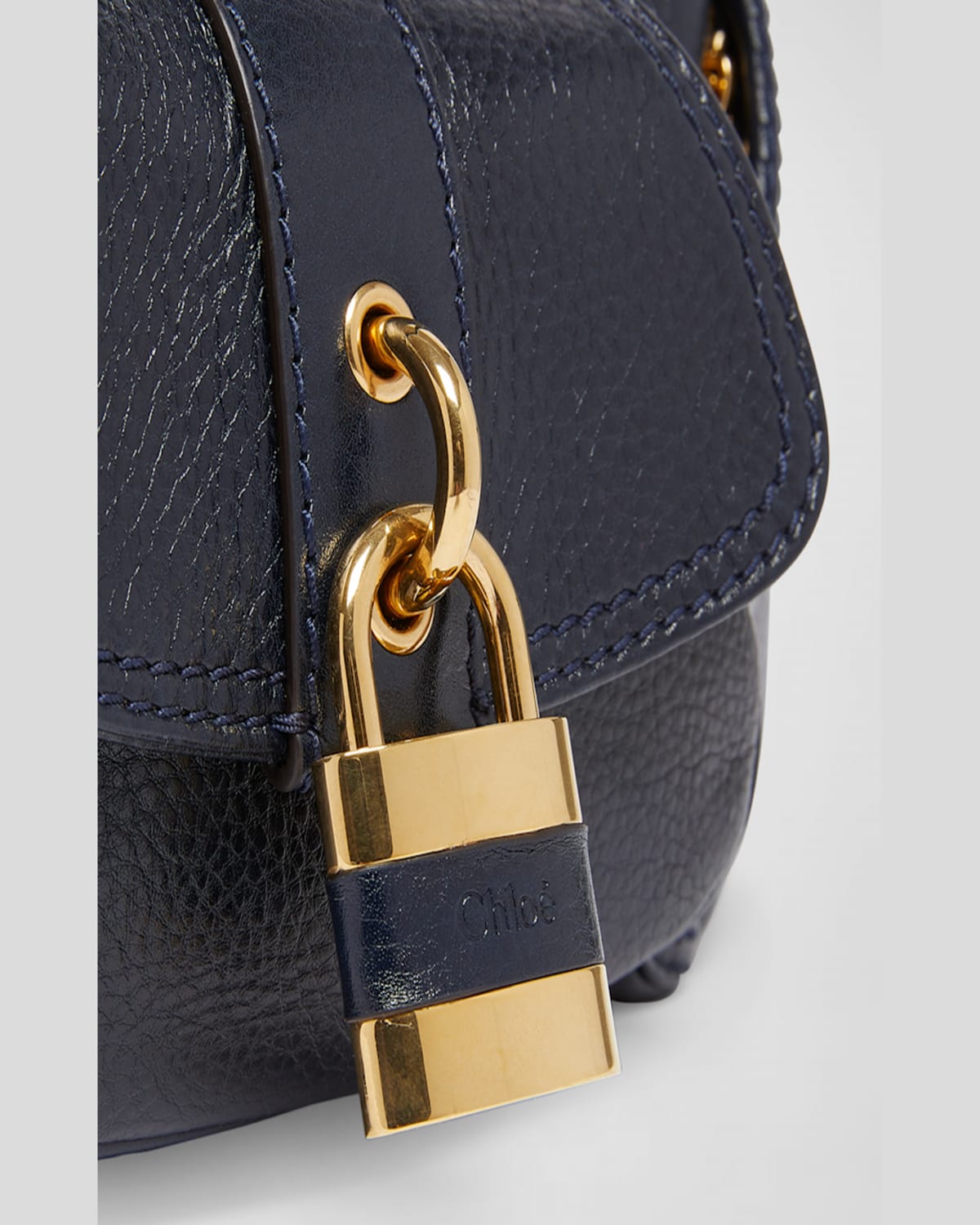 Shop Chloé The 99 Shoulder Bag In Shiny Grained Calfskin In Black