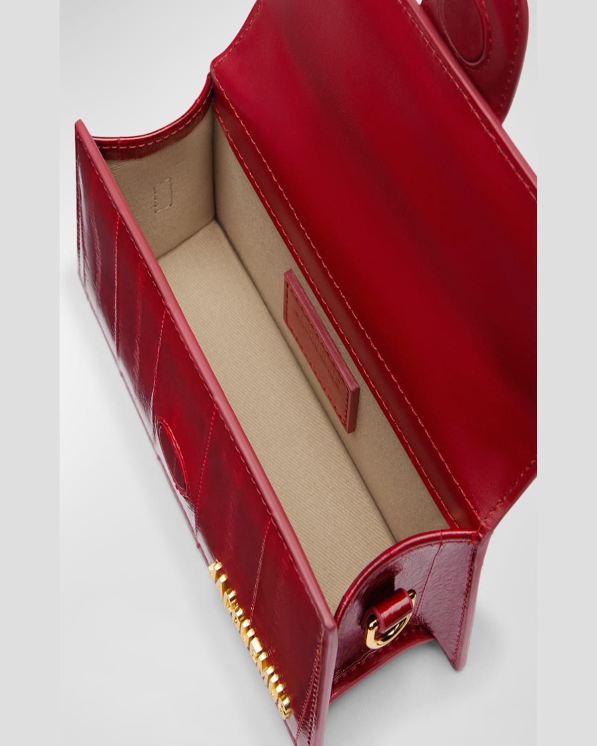 Jacquemus Le Bambino Hagfish Top-handle Bag In Dark Red