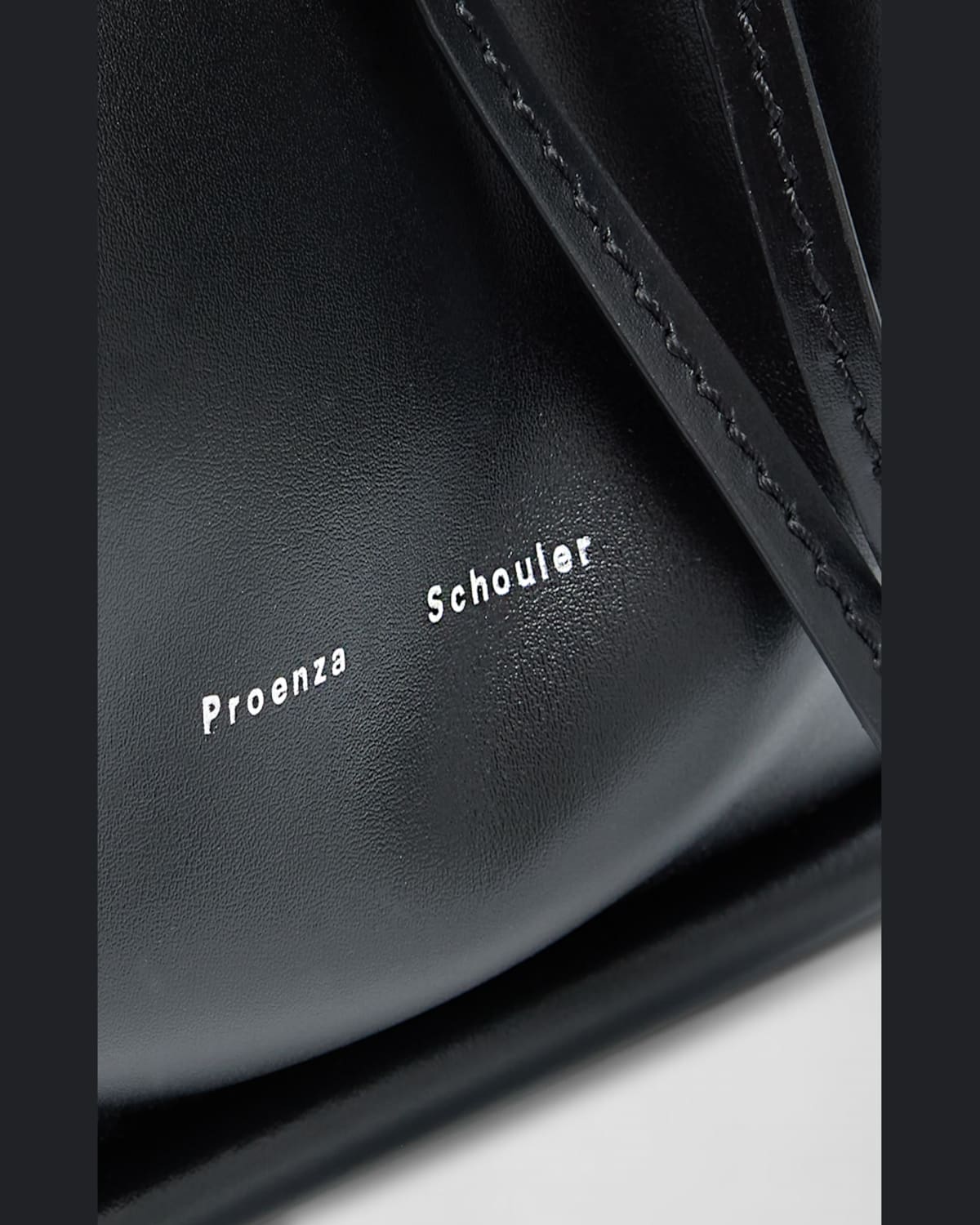 Proenza Schouler Large Ruched Calf Leather Tote Bag In Black