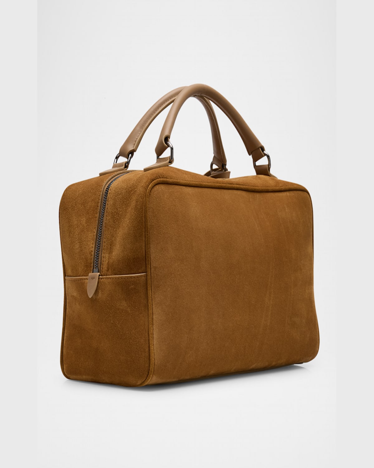 BRUNELLO CUCINELLI BOSTON LARGE SUEDE TOP-HANDLE BAG 