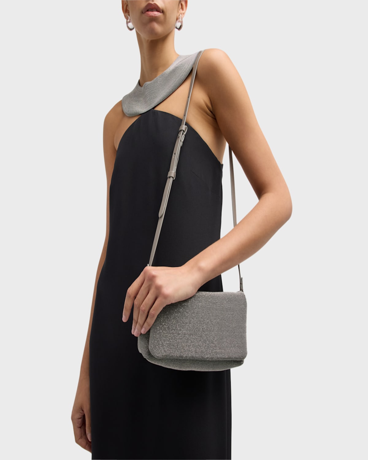 BRUNELLO CUCINELLI ALLOVER MONILI CONVERTIBLE CLUTCH BAG 