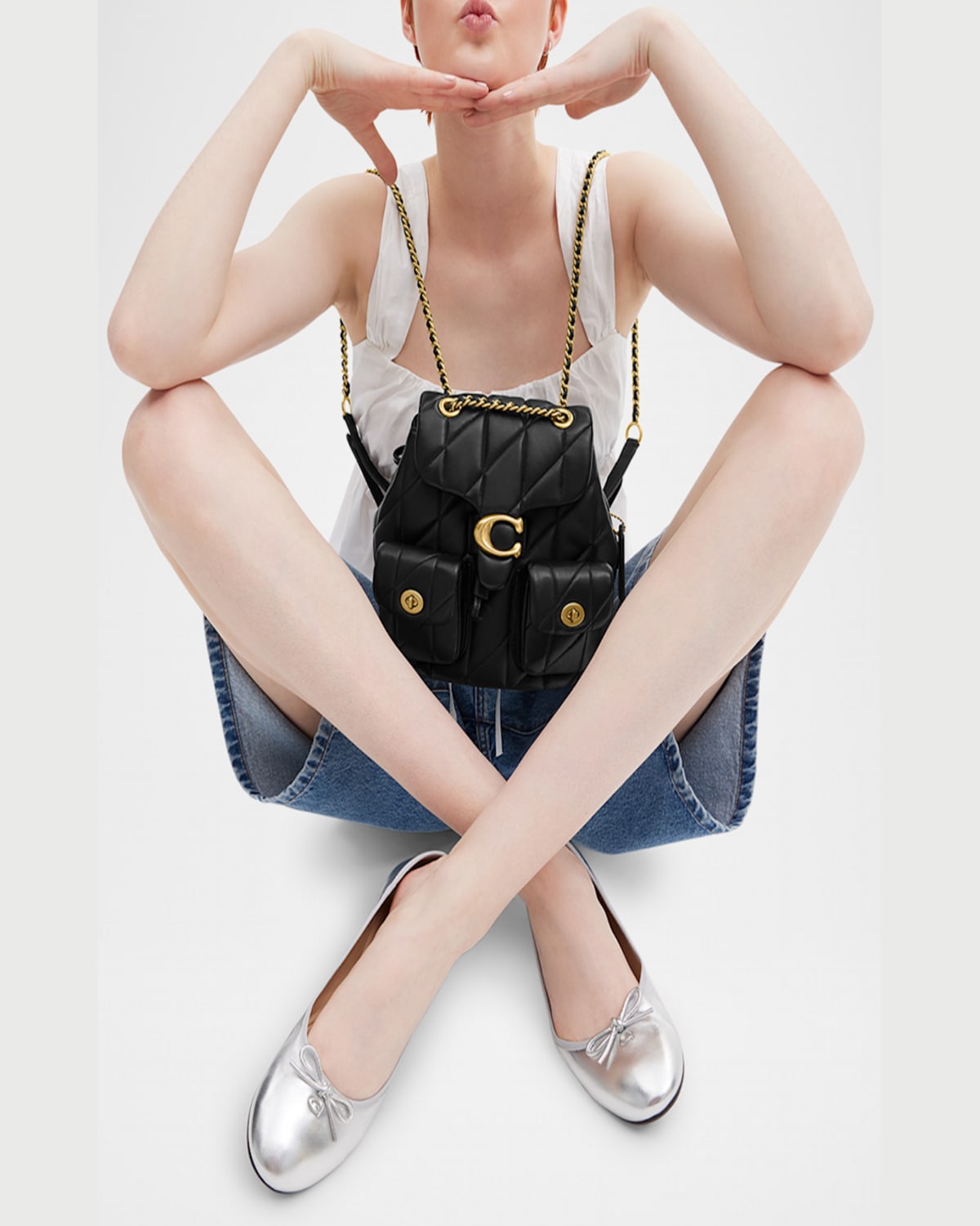 COACH TABBY QUILTED LEATHER BACKPACK 