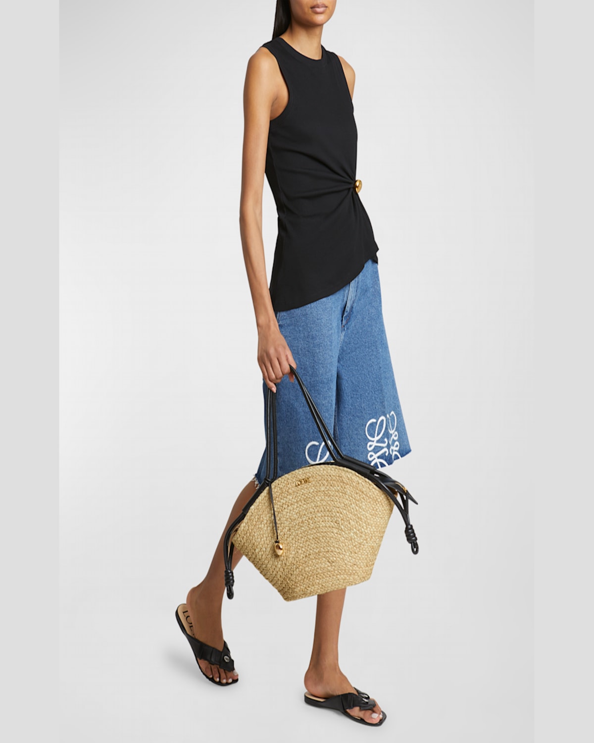 LOEWE PASEO SMALL BASKET TOTE BAG 