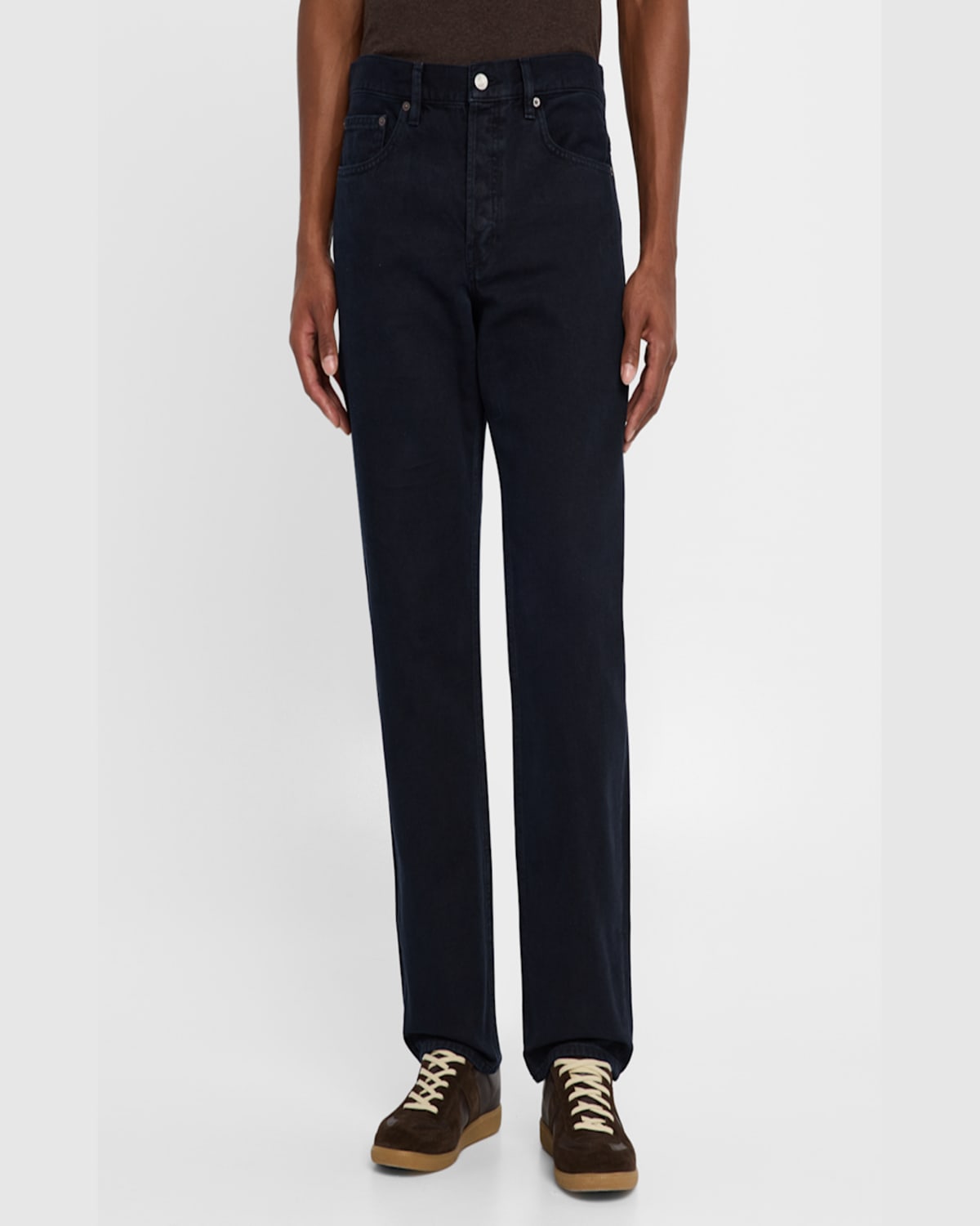 Frame The Straight Leg Jeans In Dark Navy