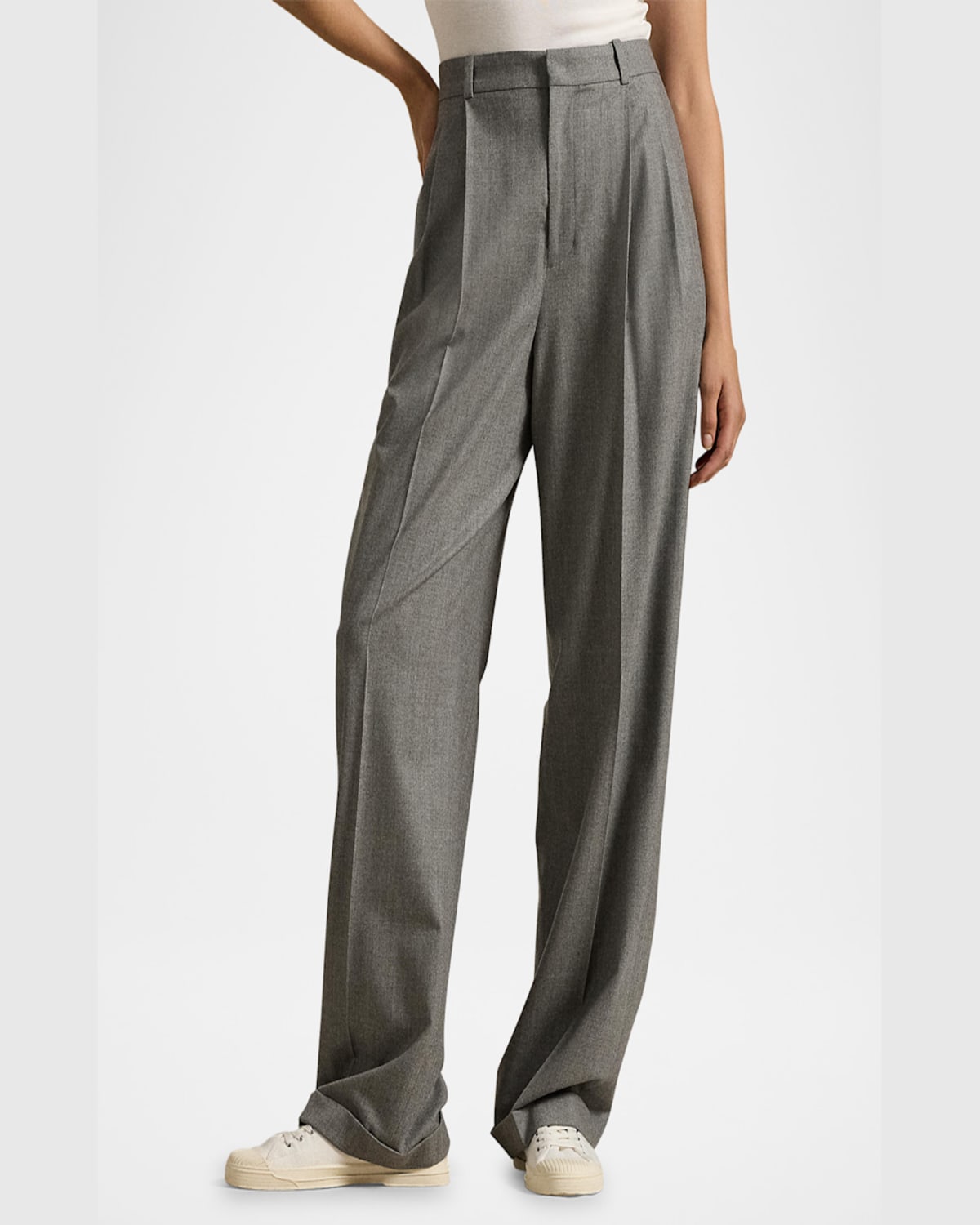Polo Ralph Lauren Straight-leg Wool-blend Flannel Pants
