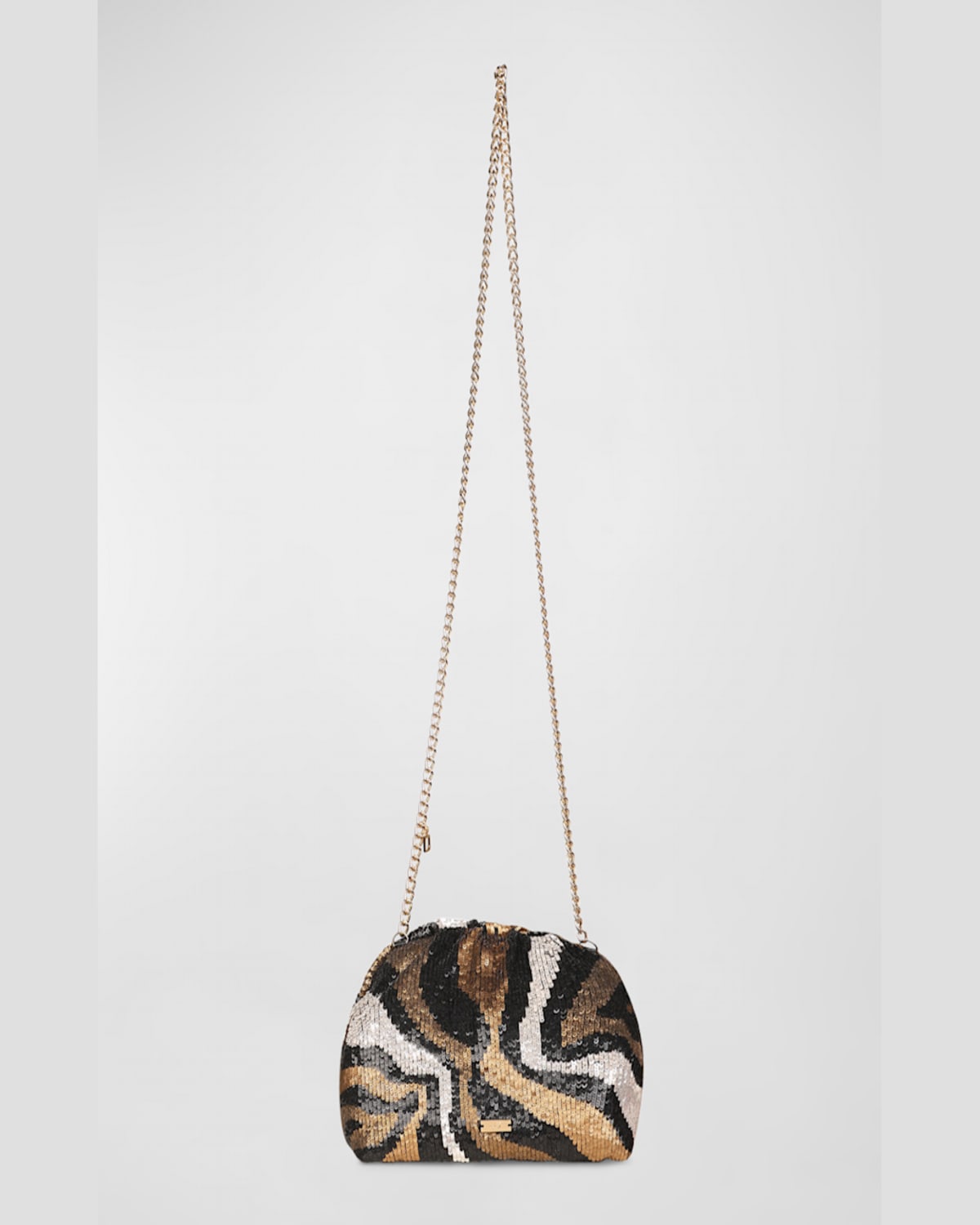 Rafe Aya Sequined Frame Clutch In Black/ Gold Multi