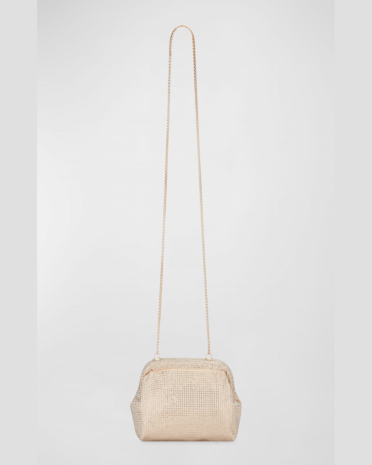 Rafe Brooke Small Frame Embellished Clutch Bag In Light Gold
