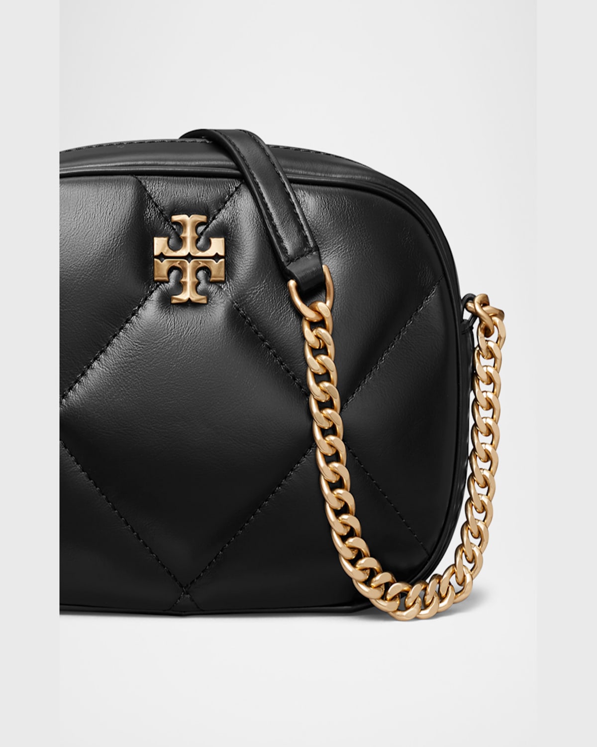 Tory Burch Kira Diamond-quilted Leather Crossbody Bag In Black