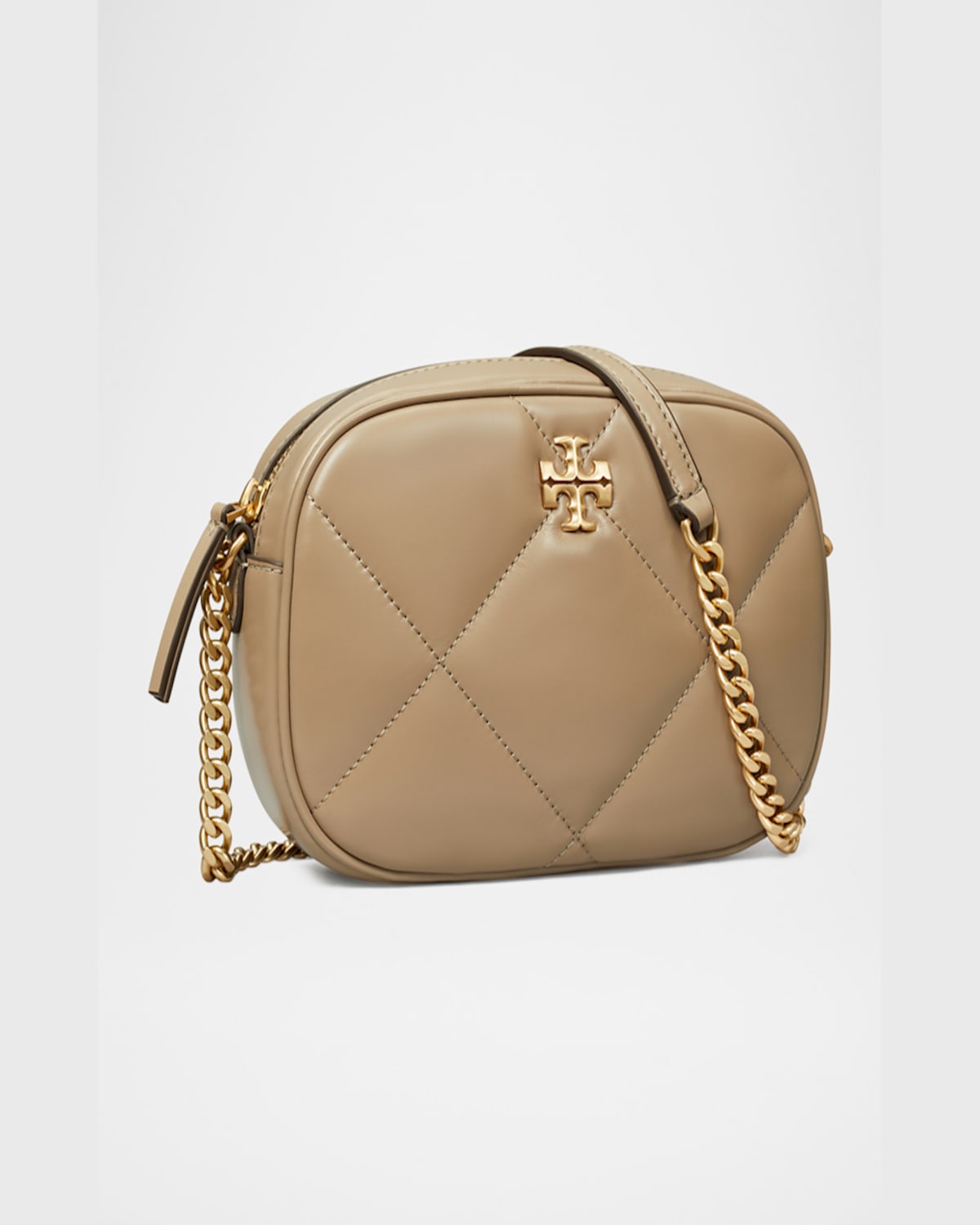 Tory Burch Kira Diamond-quilted Leather Crossbody Bag In Black