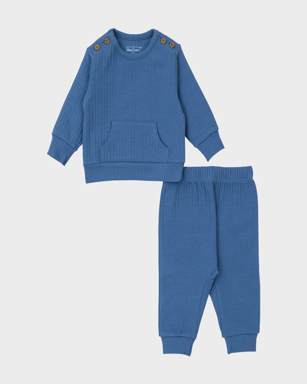 KISSY KISSY BOY'S HELICOPTER RESUCE TWO-PIECE RIBBED SET 