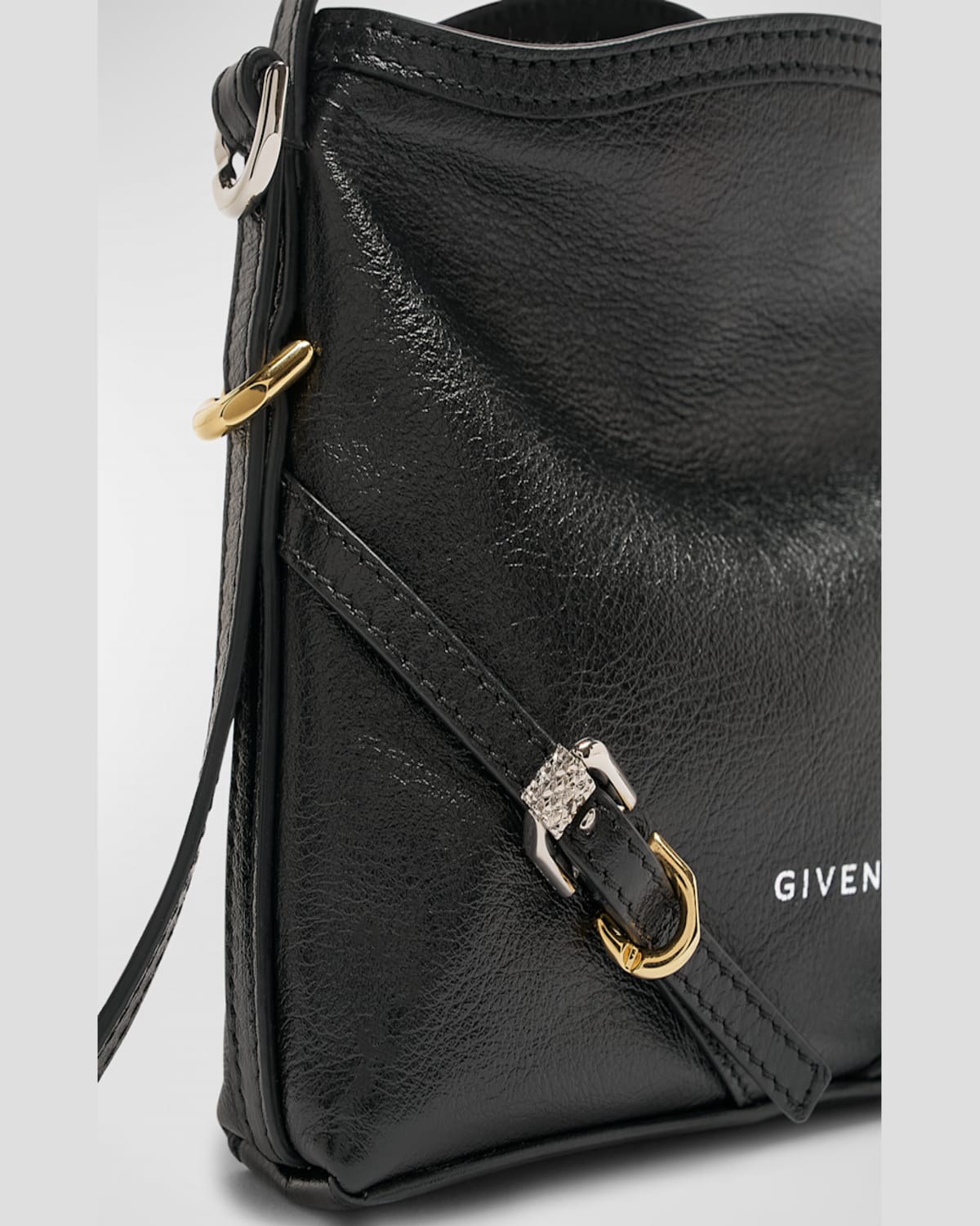 Givenchy Voyou Nano Bag In Leather In Black