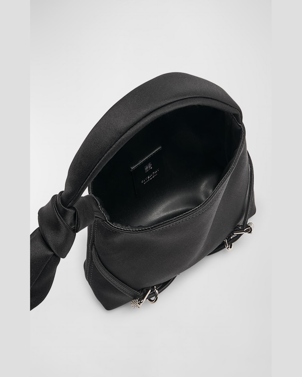 Givenchy Voyou Nano Bow Top-handle Bag In Fabric In Black