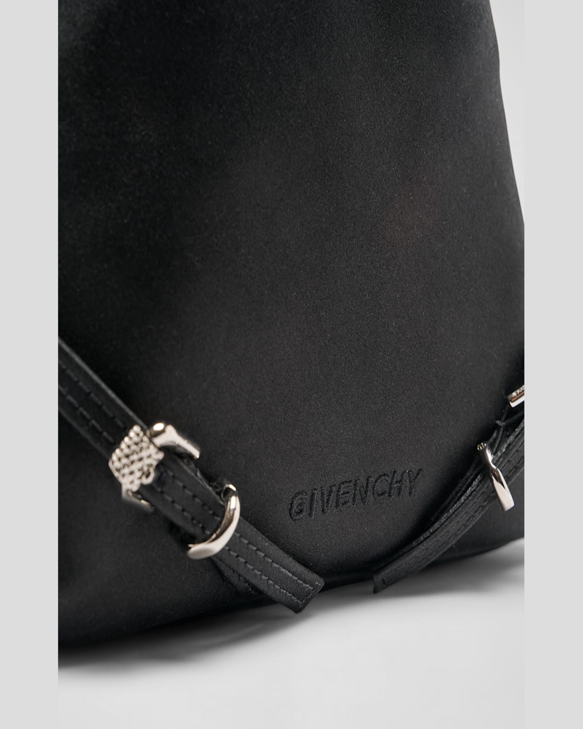 Givenchy Voyou Nano Bow Top-handle Bag In Fabric In Black
