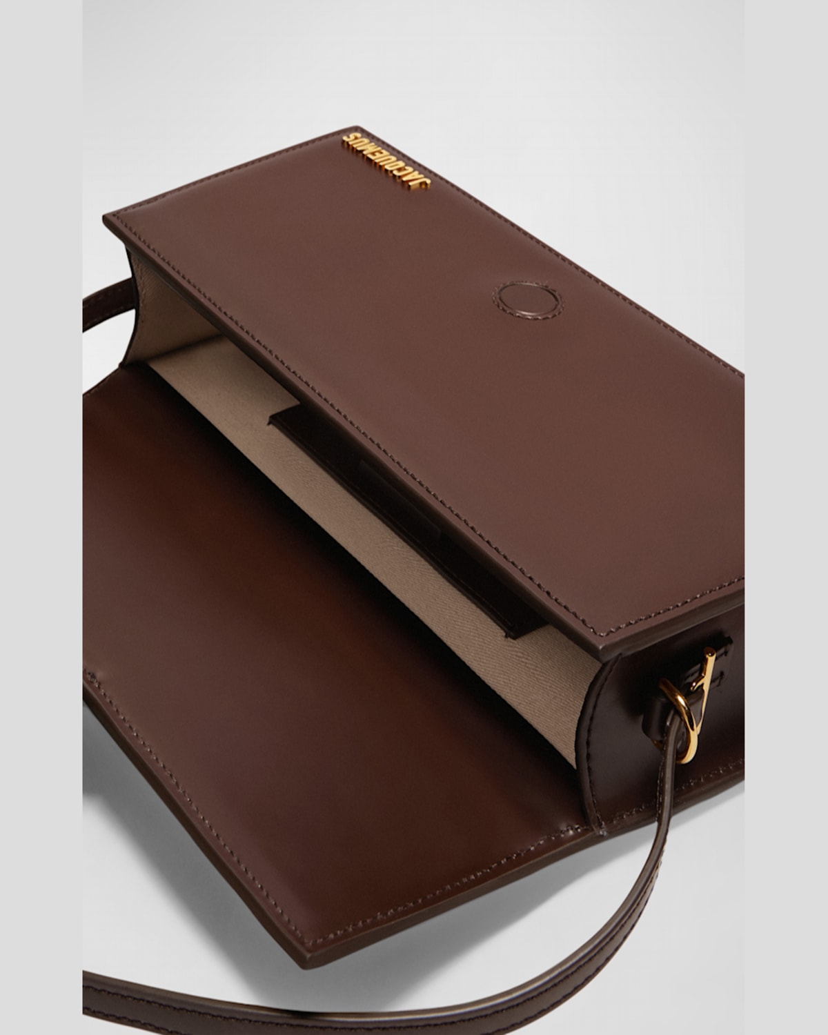 Jacquemus Le Bambino Long Leather Shoulder Bag In Brown