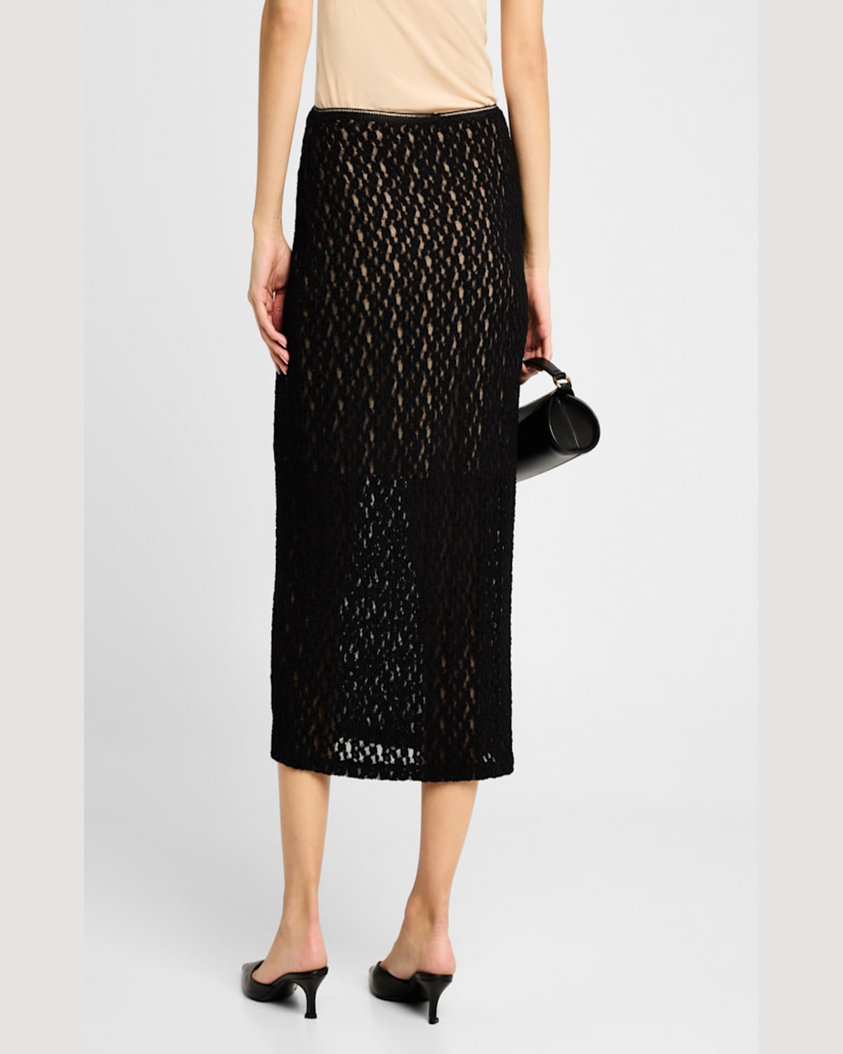 Vince Floral Smocked Midi Skirt In Mauve Thistle