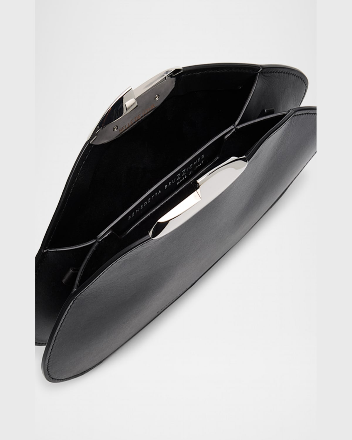 Benedetta Bruzziches Belle De Jour Ariel Leather Clutch Bag In Nightly