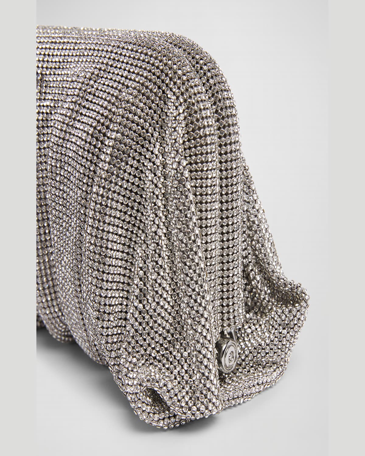 Benedetta Bruzziches Venus La Grande Metallic Crystal Clutch Bag In Crystal On Silver