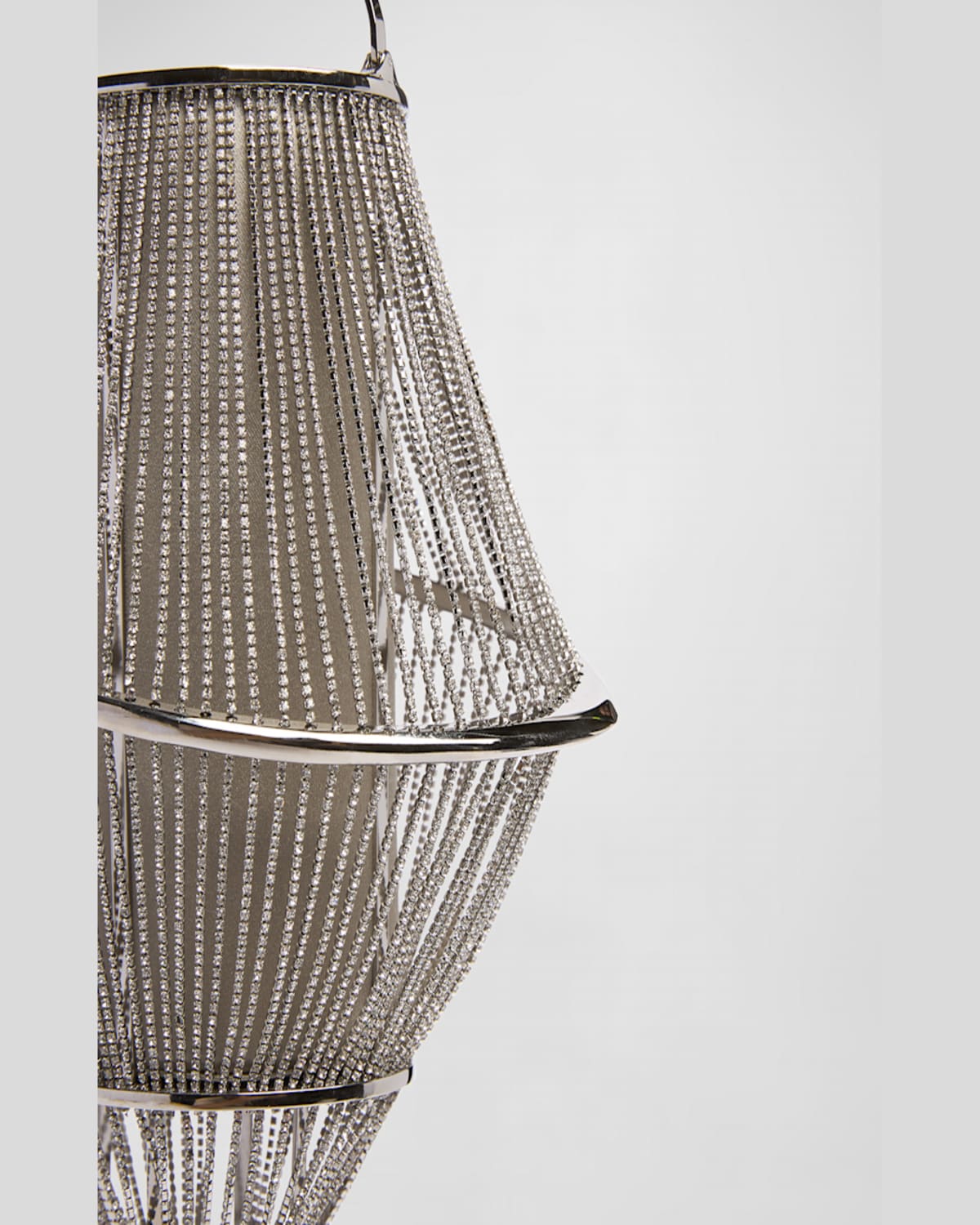 Benedetta Bruzziches Lumiere Mesh Crystal Top-handle Bag In Crystal On Silver