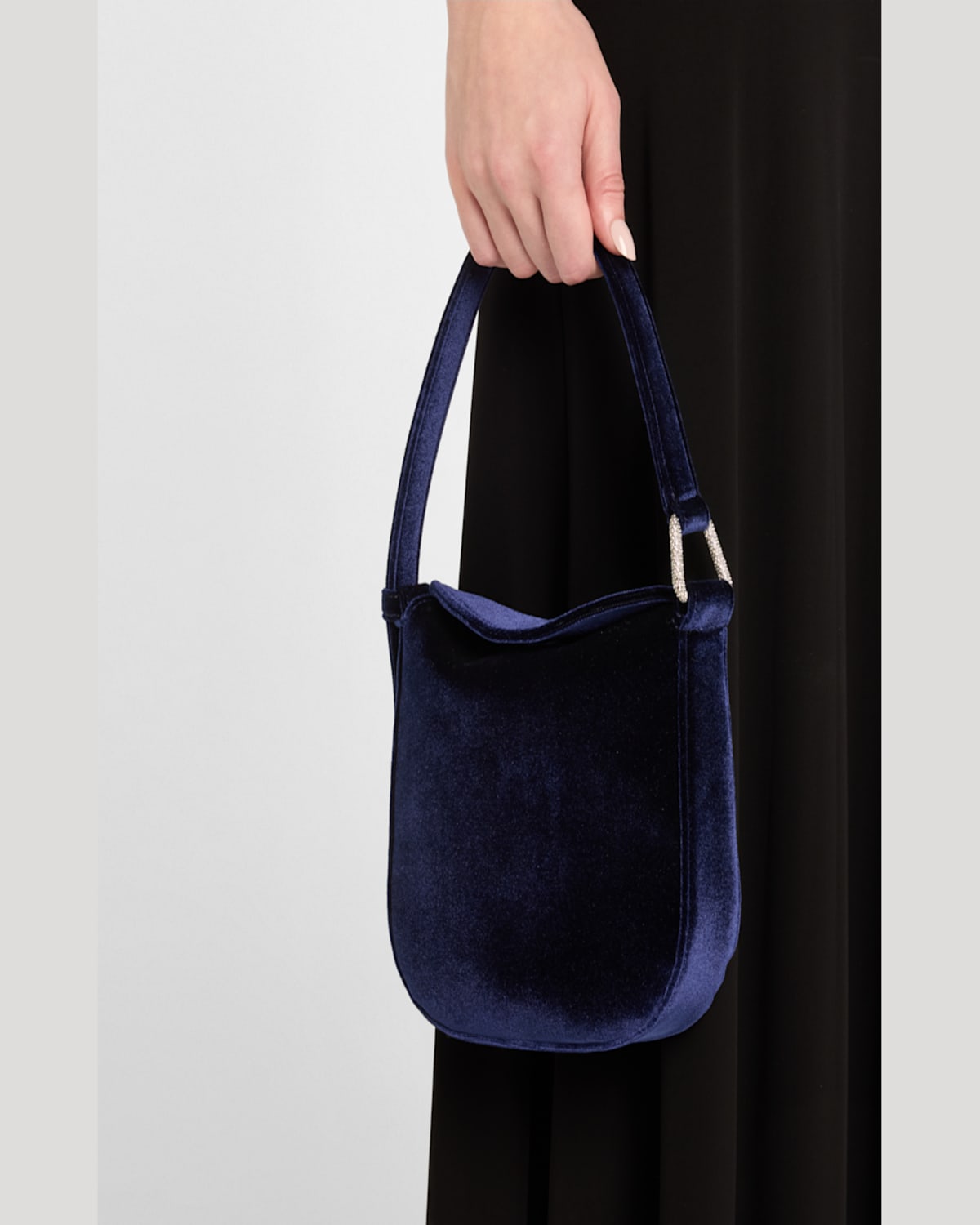 AKRIS ANNA MINI VELVET HOBO BAG 