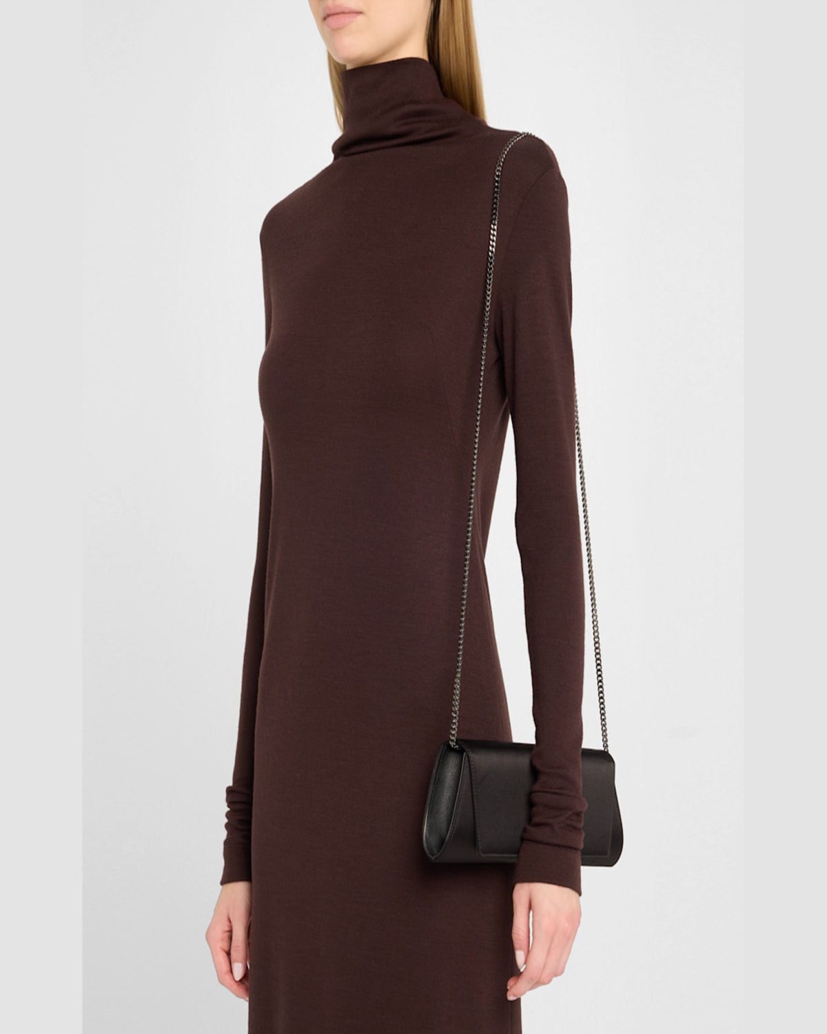 Shop Akris Anouk Small Satin Clutch Bag In Black