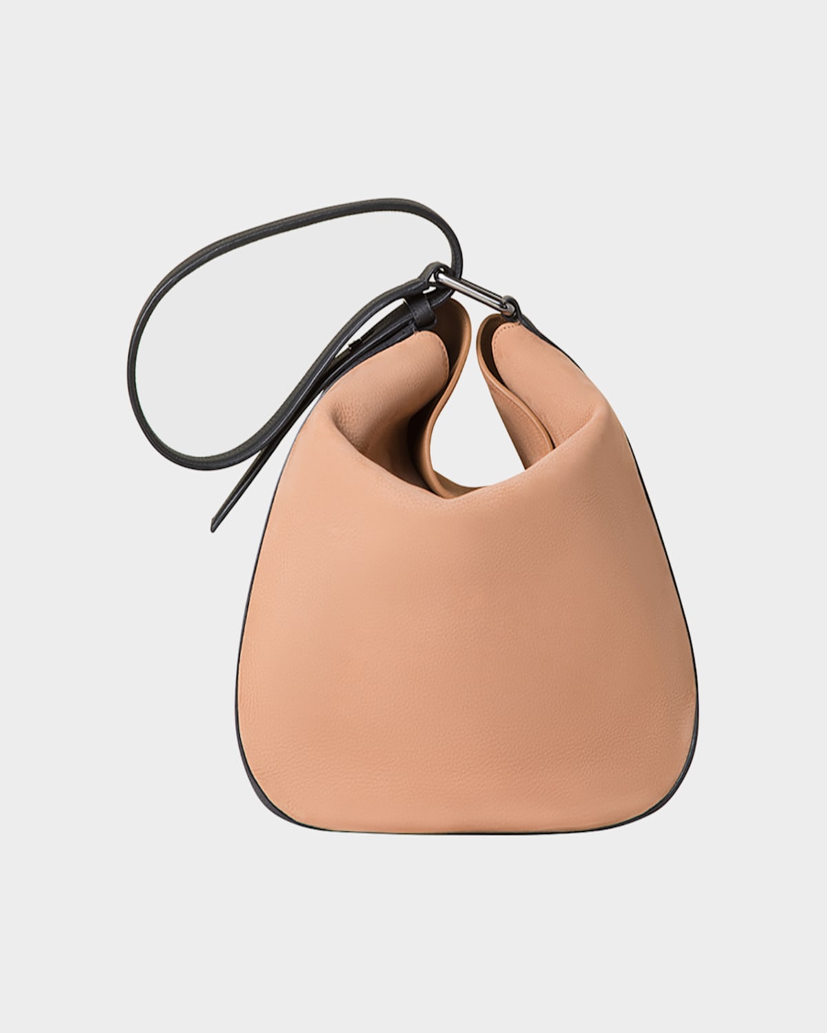AKRIS ANNA MEDIUM NUBUCK LEATHER HOBO BAG 