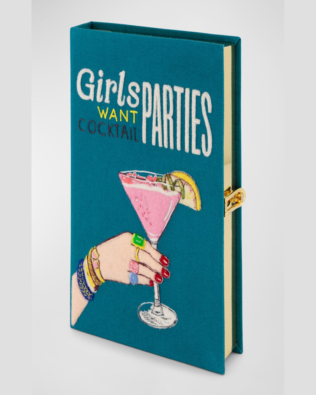 Shop Olympia Le-tan Girls Want Cocktail Parties Book Clutch Bag In Jade Latim