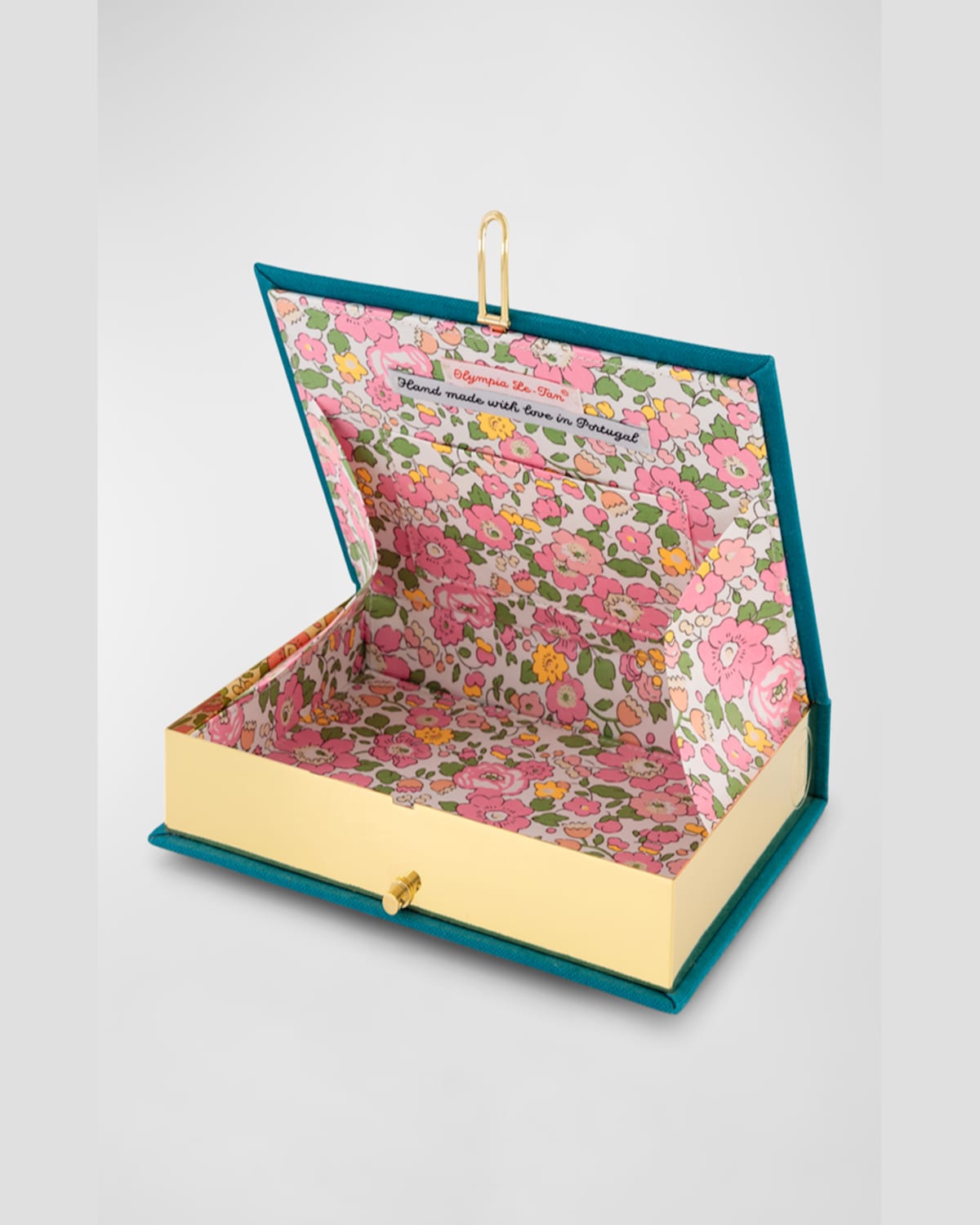 Shop Olympia Le-tan Girls Want Cocktail Parties Book Clutch Bag In Jade Latim