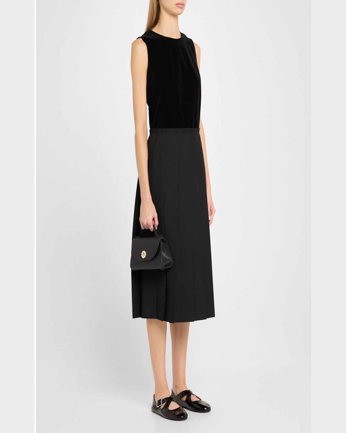 Simone Rocha Valentine Pochette Leather Shoulder Bag In Black