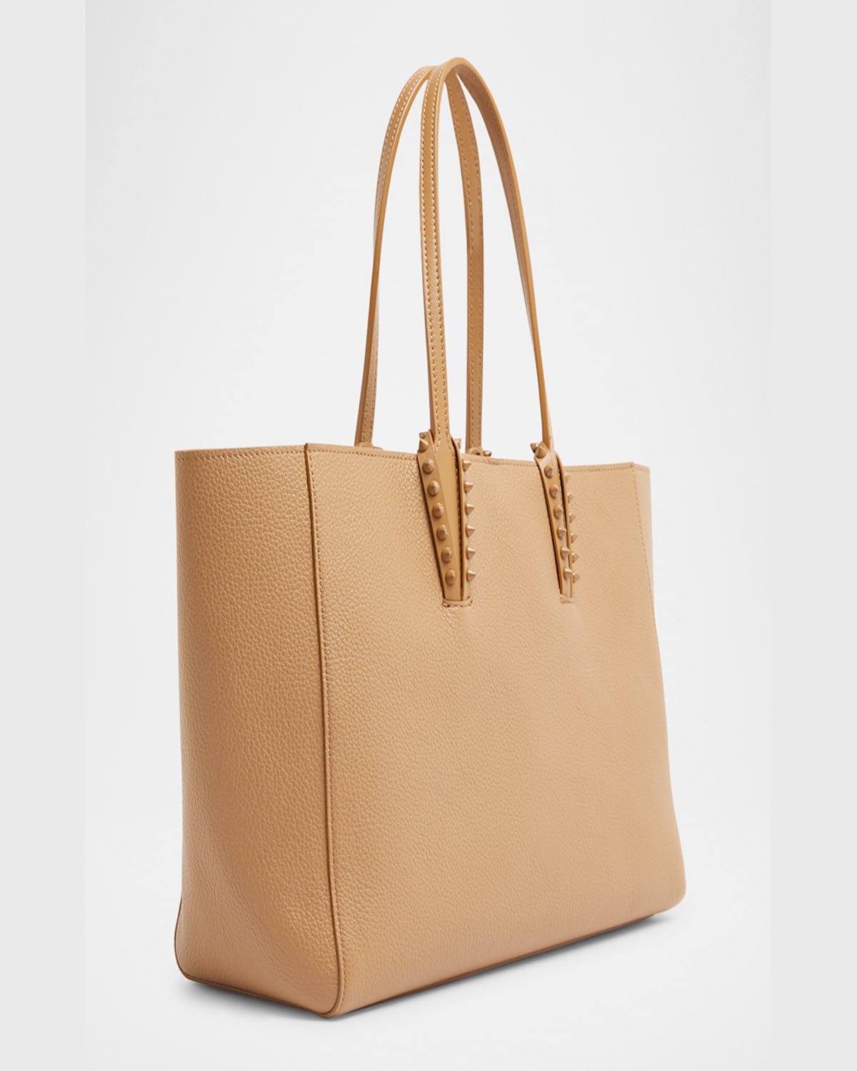 Christian Louboutin Cabata Soft Small Tote Bag In Grained Leather In Vintage Rose/gold
