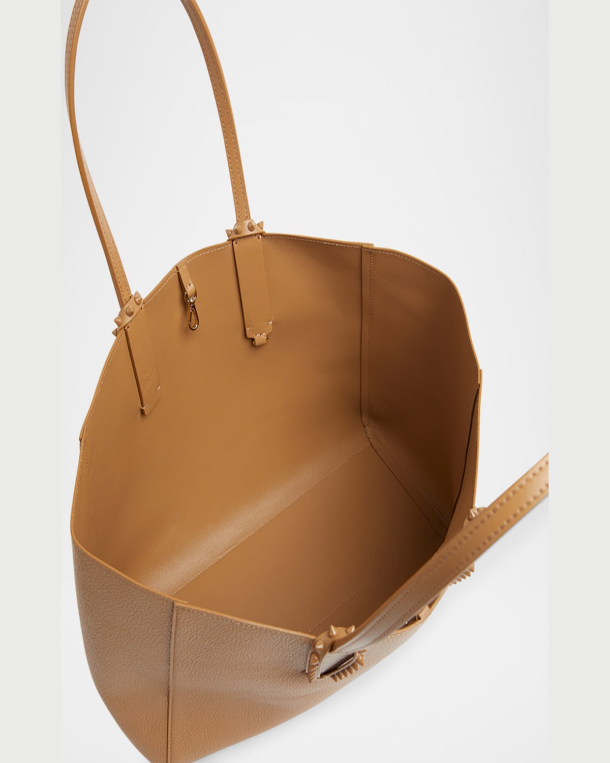 Christian Louboutin Cabata Soft Small Tote Bag In Grained Leather In Vintage Rose/gold
